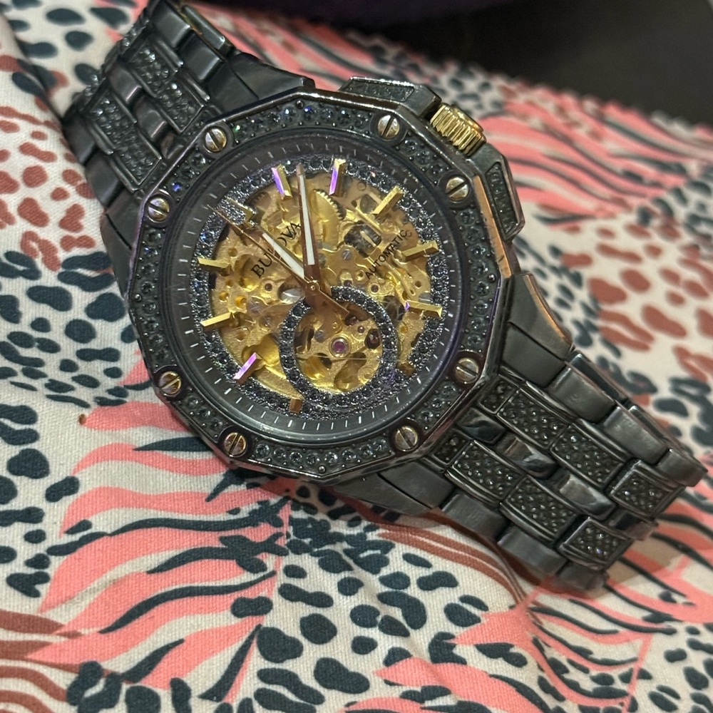 Bulova Black and Gold Men's Watch